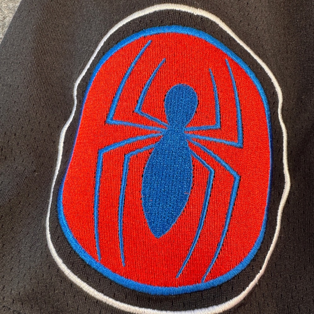 Marvel Spider-Man Baseball Jersey Mens XL Black Good Embroidered Mesh 62 - Picture 4 of 11